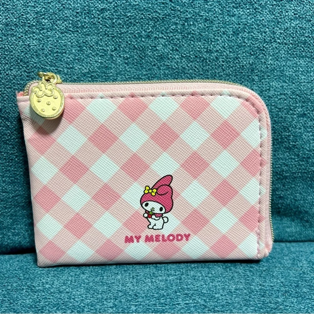 My Melody Sanrio Pink/White Leather Credit Cards Purse/Case